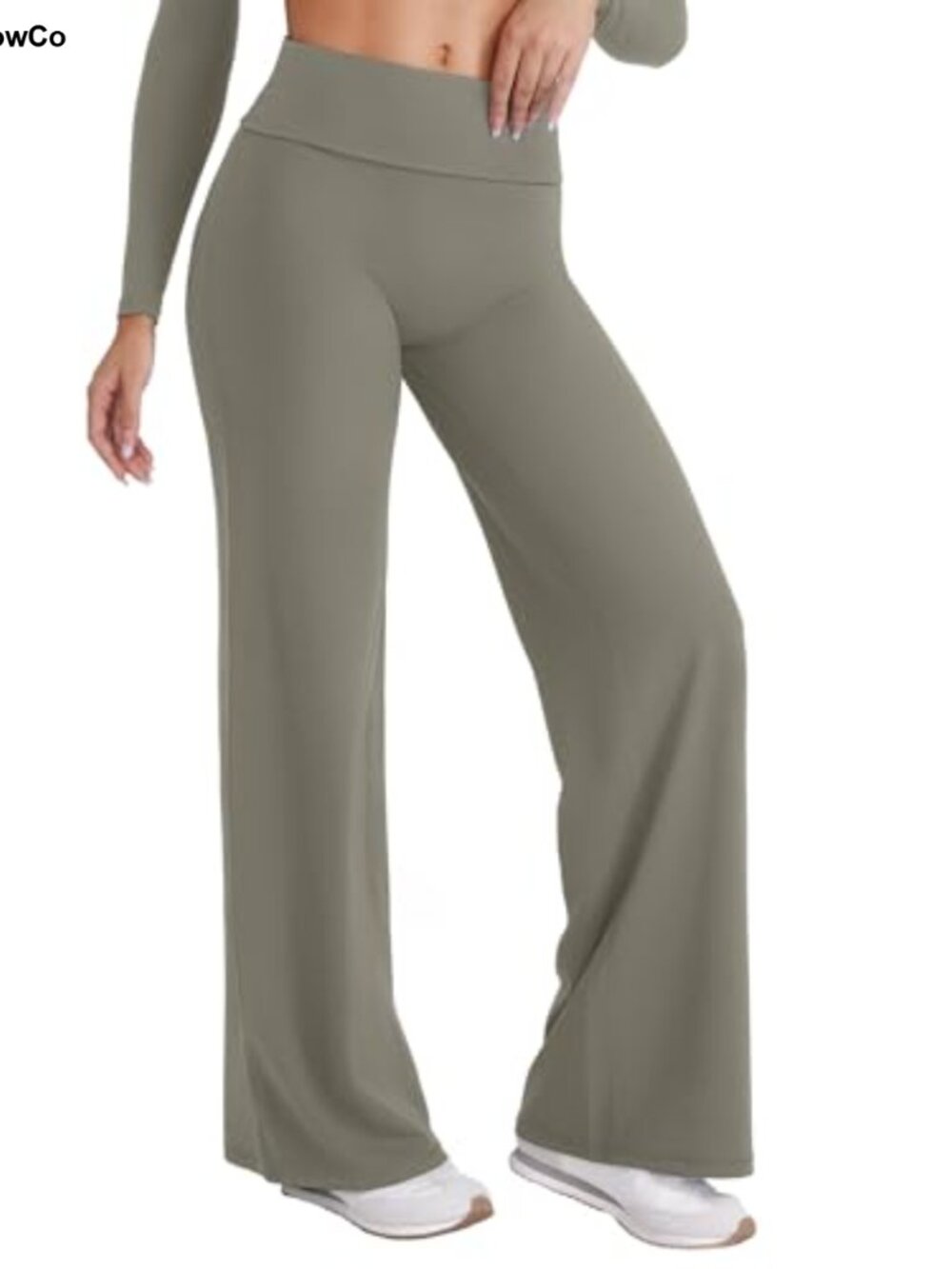SoftHue Fold Over Straight Leg Pants No Front Seam Women 31.5" Inseam